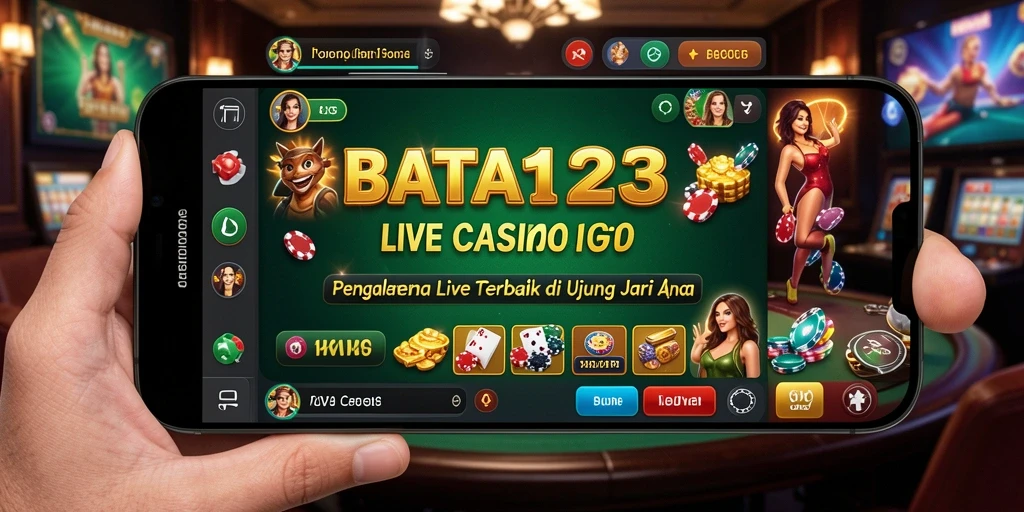 Screenshot utama BATA123 menunjukkan dealer langsung dan gameplay menegangkan.