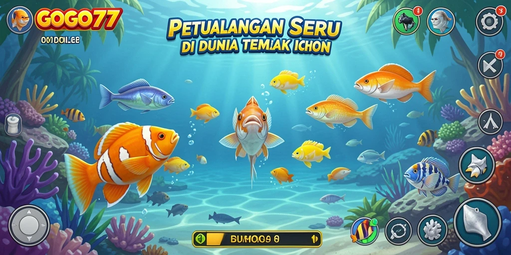 Tampilan menarik dari gameplay Tembak Ikan yang penuh warna dan seru.