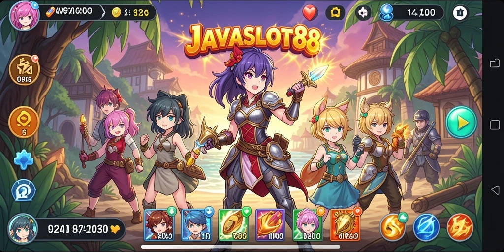 Tampilan gameplay <strong>JAVASLOT88</strong> yang penuh warna dan seru.