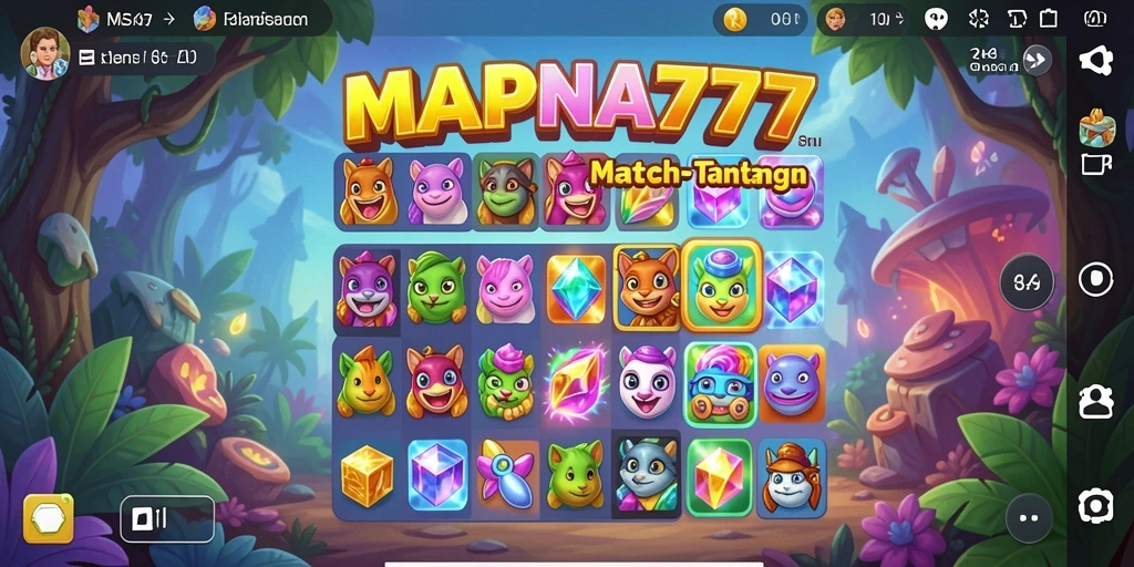 Tangkapan layar <strong>MAPNA777</strong> menampilkan mode permainan Match-3 yang mendebarkan.