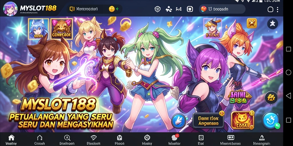 Screenshot gameplay MYSLOT188 dengan karakter Anime yang menarik.