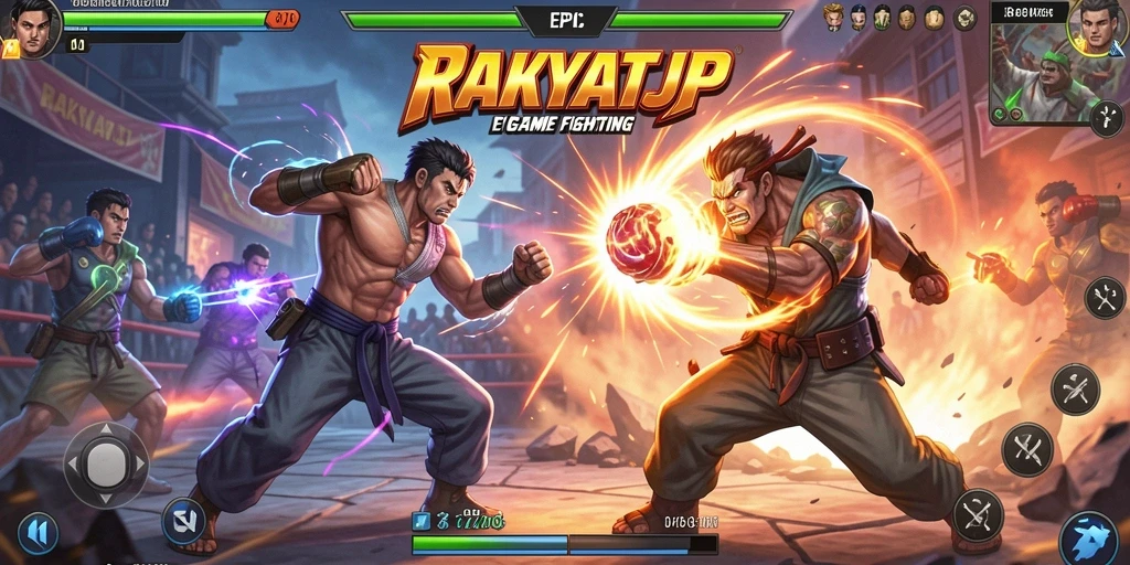 Tampilan seru pertarungan epik di RAKYATJP.