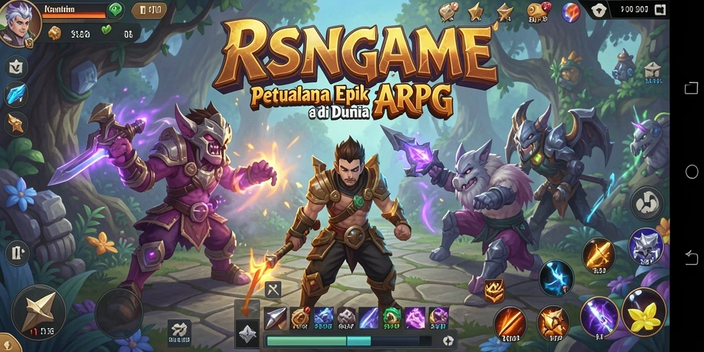 Tampilan gameplay RSNGAME yang mendebarkan dan penuh aksi ARPG.