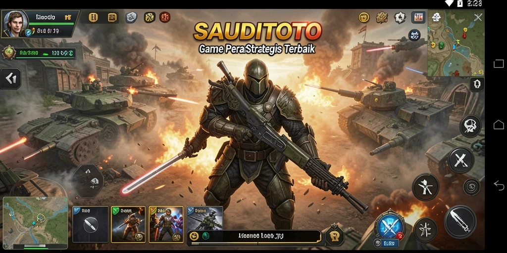 Tampilan gameplay seru SAUDITOTO yang menampilkan aksi intens.