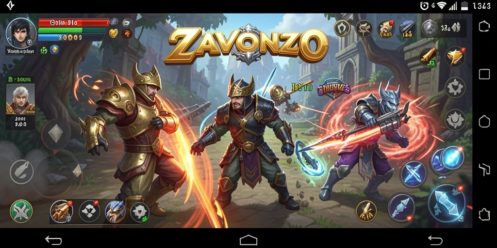 Gameplay ZAVONZO dengan elemen strategi yang seru.